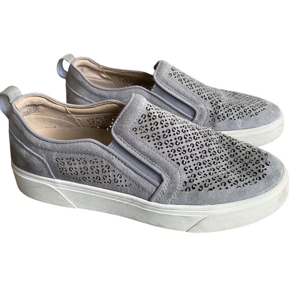 Vionic Kimmie Perf Loafer 7 EU 37 Gray Suede Slip On Low Top Casual Sneaker - Picture 1 of 8